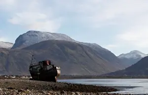 The wreck of the Golden Harvest, a fishing vessel that ran aground on the banks of